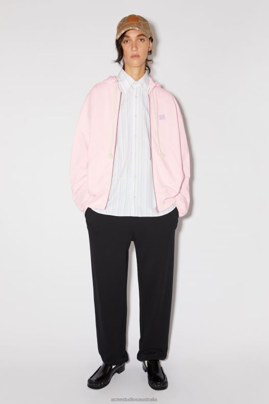 Hooded zip sweater Unisex Light Pink Acne Studios R66LJ158 Apparel