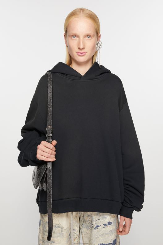 Logo hooded sweater Black Acne Studios R66LJ139 Apparel