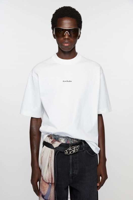 Logo t-shirt Optic White Acne Studios R66LJ1017 Apparel