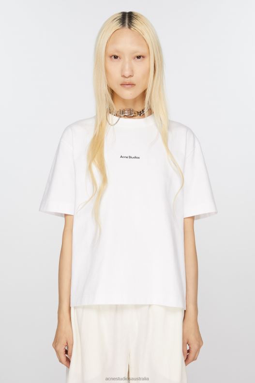 Logo t-shirt Optic White Acne Studios R66LJ201 Apparel