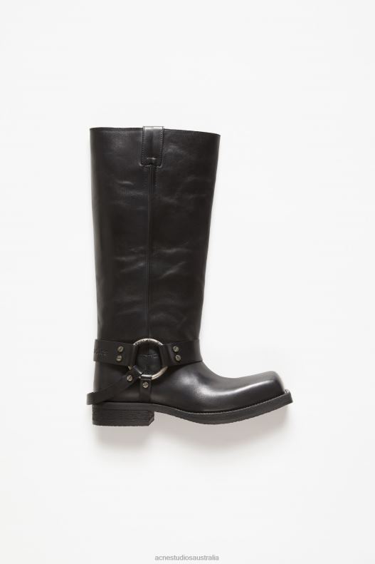 Leather buckle boots Black Acne Studios R66LJ455 Footwear