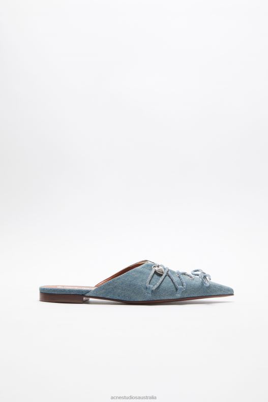 Lace-up mules Dusty Blue Acne Studios R66LJ709 Footwear